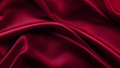 Obraz premium a sumptuous burgundy silk texture creates an elegant and luxurious background perfectly suited for fashion beauty and romantic design concepts luxury love and rich fabric generative ai