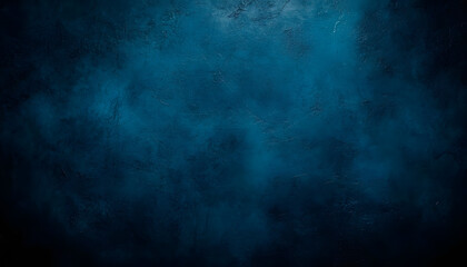 Fototapeta premium dark blue background texture with black vignette in old vintage textured border design dark elegant teal color wall with light spotlight center