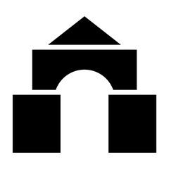 Blocks House Vector Glyph Icon Design