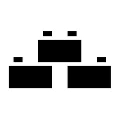 Blocks Vector Glyph Icon Design