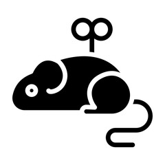 Toy Mouse Vector Glyph Icon Design