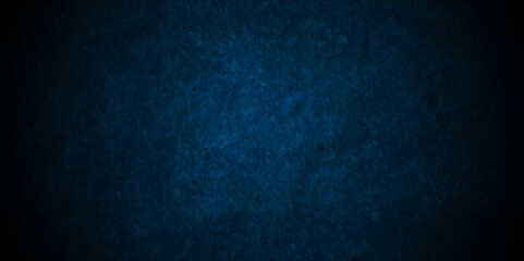 Abstract grunge blue wall interior dark vignette studio watercolor smooth texture backdrop background. dark blue scratched stone dirty concrete stucco grungy cement wall retro design.