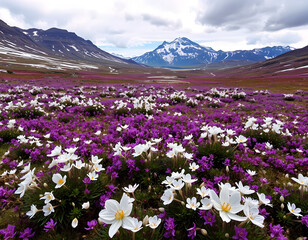 Fototapeta premium Arctic tundra ecosystem