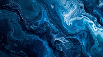 "Azure Fluidity: The Art of Grunge and Flow"