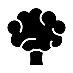 Broccoli Vector Glyph Icon Design