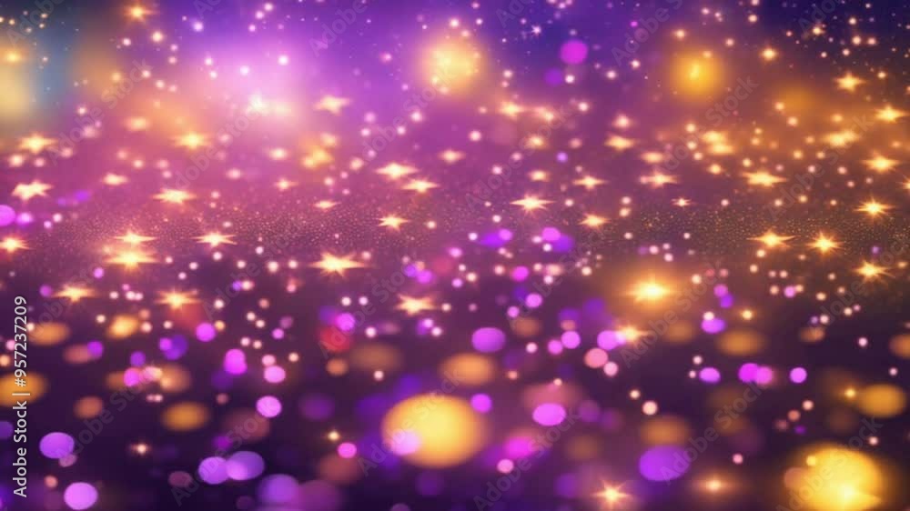 Poster background with stars, lights, stars background for your video, seemless loop animation video
