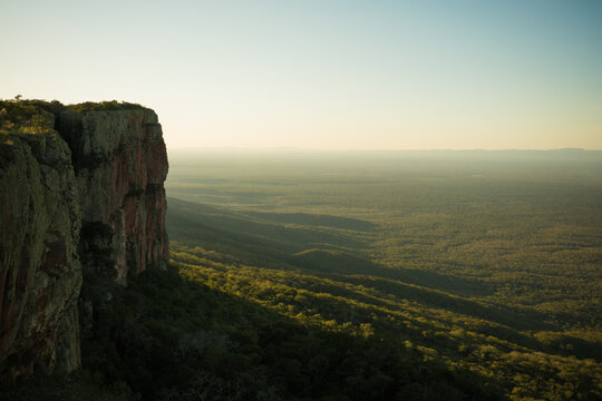 Beautiful landscape of a mountain cliff in south america
