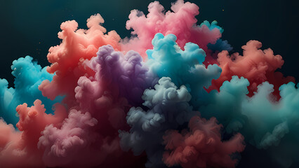 Abstract background that resembles a cloud of color powder suspended in mid-air