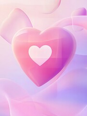 Pink and white hearts dance on a soft pink background