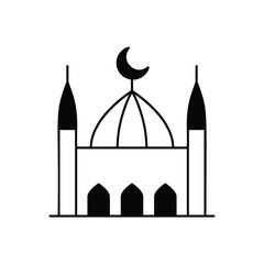 Obraz premium Mosque vector icon