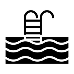 Swimming Vector Glyph Icon Design