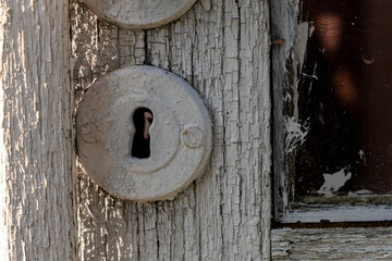 Key hole on the door
