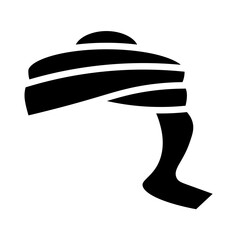 Traditional turban Vector Glyph Icon Design