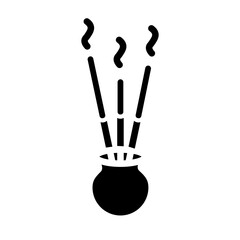 Agarbatti (Incense) Vector Glyph Icon Design