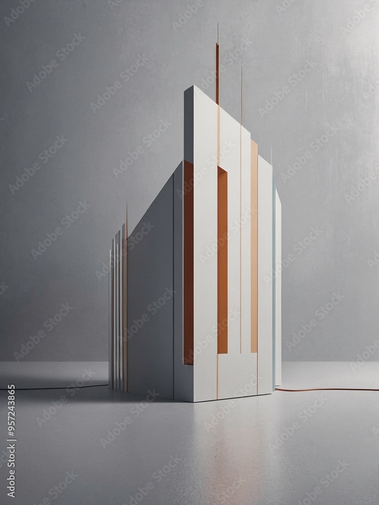 Poster simple design featuring abstract elements against a clean background.