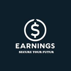 Obraz premium Logo Earnings Money