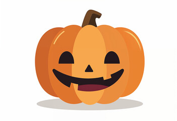 Illustration of Halloween pumpkin on white background