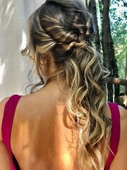 Behind portrait of a girl 