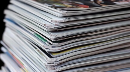 A vibrant stack of magazines sits atop a desk, inviting kids to explore fun crafts in an organized art studio filled with paints and tools for creativity