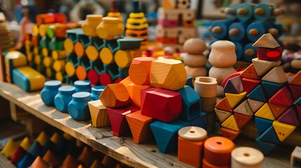 Toys items and vibrant instructive building pieces toys and an active surface