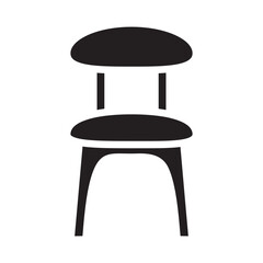 Dinning Chair Vector Glyph Icon Design