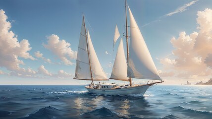 A large ship in the ocean.