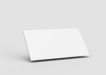 A Clean White Business Card Mockup Design Showcasing A Branding Card Template 3D Illustration