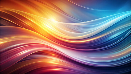 Obraz premium An abstract background of smooth, colorful waves, blending various hues in a visually appealing manner.