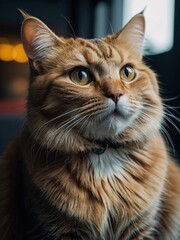 Smart Cat Intelligent-looking cat.