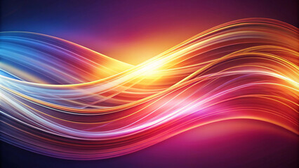 Obraz premium A vibrant abstract design showcasing smooth, colorful waves that create a dynamic and fluid background