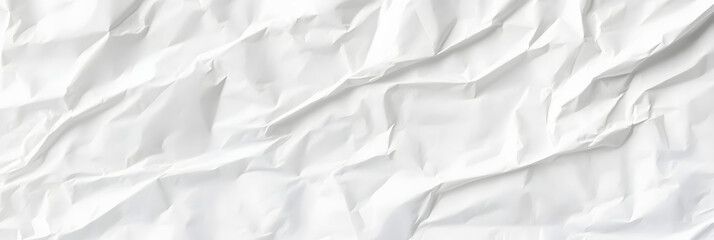 Fototapeta premium white crumpled paper background texture pattern overlay