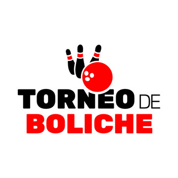 Logotipo simple y minimalista de un torneo de boliche