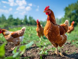 Live wings on a poultry farm, raising poultry. Neural network AI generated art