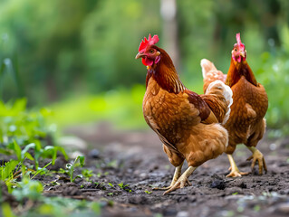 Live wings on a poultry farm, raising poultry. Neural network AI generated art