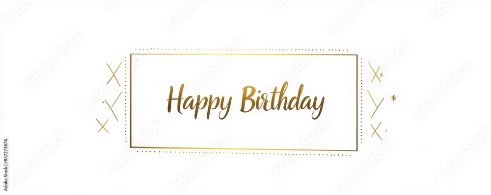 Poster a simple and stylish line art logo featuring an outline of a rectangular frame in golden color 