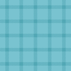 Jacket textile seamless background, patterned fabric plaid texture. Wide pattern vector check tartan in cyan color.