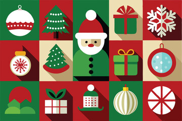 set of Christmas Advent Calendars illustration