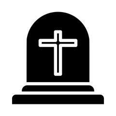 Obraz premium Grave Vector Line Icon Design