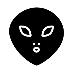 Alien Vector Line Icon Design