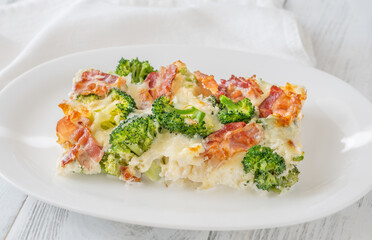 Creamy broccoli and bacon