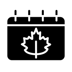 Calendar Vector Glyph Icon Design