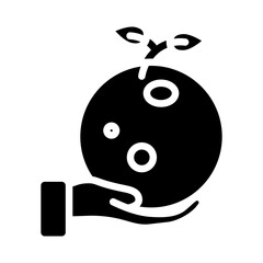 Harvest Moon Vector Glyph Icon Design