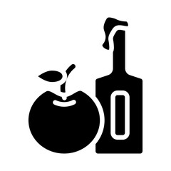Apple Cider Vector Glyph Icon Design
