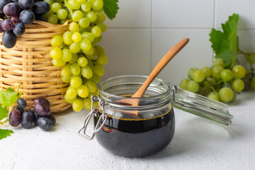 Grape molasses and fresh organic grapes