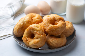 Turkish cuisine; Handmade Cheese spinach Pastry ( Turkish name; peynirli - ispanakli pogaca, pisi - pişi )