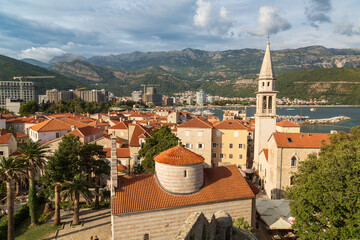 Obraz premium Old town of Budva on a sunny day. Budva, Montenegro