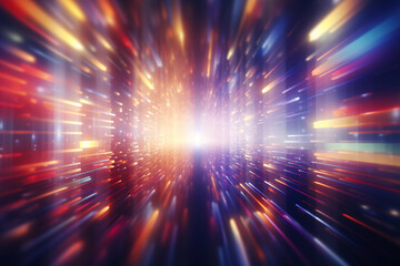 Vibrant Speed: Streaks of Multicolored Light