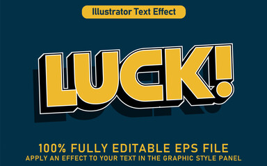 EDITABLE LUCK TEXT EFFECT