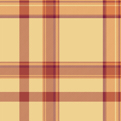 Conceptual background pattern texture, hippie tartan fabric textile. Foot seamless plaid vector check in amber and red colors.