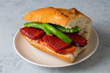 Sucuk Ekmek / Sausage in Bread